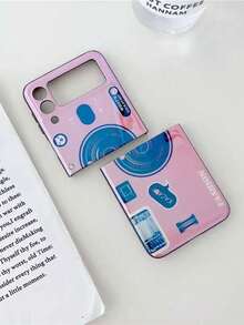 1pc Vintage Camera Strap Crossbody Case Compatible With Samsung Galaxy Z Flip7 Foldable Phone, Blue/Red - Multicolor - View 41