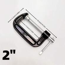 1 件 2/4/6/8 英寸铁制木工 G 型夹 C 型夹 重型快速夹持 G 型夹木工夹 - 黑色 - 查看 2