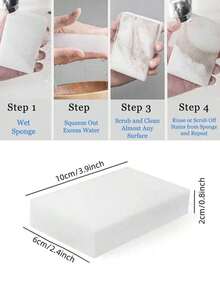 10/20/30/50Pcs 100*60*20mm Melamine Sponge Magic Sponge Eraser Melamine Sponge Cleaner Sponge For Kitchen Bathroom Cleaning Tools - 白色 - 查看 6