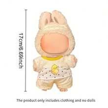 3pcs Doll Pajama Set (Eye Mask + Top + Pants) - Soft & Cute, Fits 5.91-6.69 Inch Dolls, Ideal Doll Fashion Accessory, Also A Great Birthday/Christmas Gift For Doll DIY Enthusiasts And Home Decor Lovers. - Multicolor - View 3