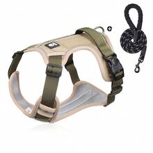 1 Set Brustgeschirr + Leine für Haustiere, reflektierendes Brustgeschirr-Weste für große Hunde, Spazierenleine, Kausprutz- und Nicht-Würge-Oxfordstoff-Material, Outdoor-Haustierzubehör