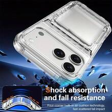 Flip Cover Card Holder Stand Phone Transparent Phone Case, Compatible With 17, 17Pro, 17Air, 17ProMax Case, 16, 16e, 16pro, 16promax Case, 16plus, 15, 15pro, 15promax, 15plus, 14, 14pro, 14promax, 14plus, 13, 13pro, 13promax, 12pro, 12, 12promax, 11, 11pro, 11promax Series, With Full-Body Double Protection. - Trong sáng - Xem 6