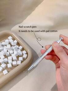 100pcs Mini Sponge Blocks With 4-Claw Tweezer, Nail Art Gradient Color Sponge, Gradient Nail Polish Tools