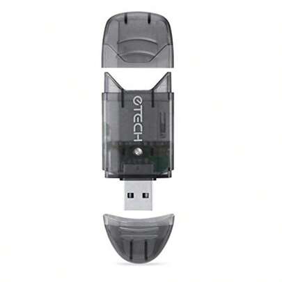 ETECH Collection USB 2.0 SD SDHC SDXC Memory Card Reader Writer For HighSpeed Data Transfer In Photography Video Editing And Mobile Device Storage Supports Up To 256GB SanDisk Ultra Extreme SDXC And SDHC Cards With Reliable Performance And Universal Compatibility Black 1 Pack Card Reader Only