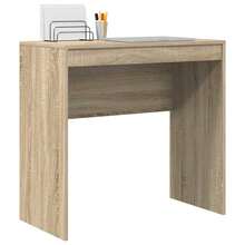 Escritorio Larryhot Roble Sonoma 80 x 40 x 76 cm Madera de ingeniería, resistente y duradera, fácil de montar, estilo decorativo, bonito y práctico. - Marrón - Ver 3