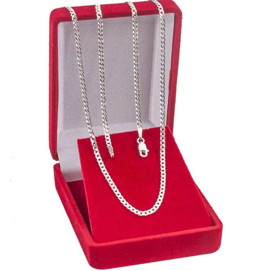 Men's Grumet Necklace Cord 2mm 925 Silver Plated 50cm 60cm70cm 80cm - Bạc - Xem 1