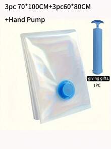 Túi lưu trữ nén chân không dày, thích hợp cho quần áo, chăn, áo khoác lông vũ, túi lưu trữ chống ẩm chống mối mọt đóng gói chân không, dụng cụ sắp xếp khi đi du lịch - Trong sáng - Xem 21