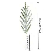 12pcs/6pcs/3pcs 31.5cm/12.4inch Artificial Christmas Decorative Pine Branches With Leaves, Home Outdoor Garden Decor, DIY Christmas Tree Branches & Leaves, DIY Wreath Materials, Wedding Decor, Valentine's Day & Christmas Gifts