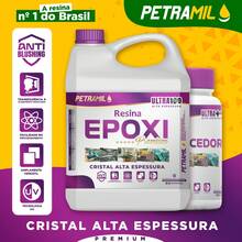 Resina Epóxi Cristal Alta Espessura Petramil (Peso Total 7,5kg).