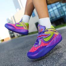 Chaussures de basket à lacets avec empiècement pour hommes et femmes, antidérapantes, résistantes à l'usure, amortissantes, en maille respirante, légères, pour étudiants, chaussures de sport, bottes de combat montantes