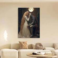 Framed Canvas 1pc  Framed Canvas Art Print Of Medieval European Queen And Knight - Romantic Wall Decor For Living Room, Bedroom, Office, Or Bar - Historical Theme With Wooden Frame, Bedroom Wall Art | Romantic Wall Decor | Detai Costume Art, Medieval Room Decor - Modern Minimalist Canvas Wall Art, Abstract Textured Design, Neutral Cream Palette Wall Art, Geometric Line Art, Large Framed Canvas, Nordic And Japandi Wabi-Sabi Styles, Boho Chic Wall Hanging, Mid-Century Modern Art, French Country Decor, Vintage Botanical Prints, Light Luxury Home Decor, Living Room Decor Above Couch,  Bedroom Headboard Art Piece, Statement Piece For Entryway And Hallway, Zen-Inspired Home Office Decor, Kitchen Wall Art, Art For Powder Room, Nursery Wall Decor, Above Fireplace Mantel Decor, Calming Atmosphere Wall Art, Feng Shui Art For Love And Wealth, Motivational Quote Print, - 框架 - 查看 1
