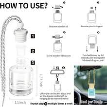 5 Bottles Car Air Hanging Fragrance Oil Diffuser, Car Air Freshener Diffuser For Essential Oils Scents Fragrance Aromatherapy Automobile Diffuser,17 Fragrances All Ages, Long-Lasting Fragrance Car Diffuser,Car Air Freshener - bộ 5 (gói 5 cái) - Xem 3