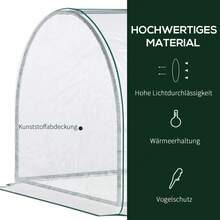 Outsunny Greenhouse With Door, Early Bed, Plant Growing, PVC Steel, 250x100x80cm - 1 - View 2