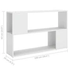 Librería Larryhot Blanca 100x24x63 cm Madera industrial, resistente y duradera, fácil de montar, estilo decorativo, adecuadA, Para guardar adornos, figuras, libros, pequeños objetos, etc. - Blanco - Ver 7