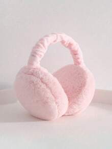 1 Stück einfarbige Ohrenschützer - Weicher Plüsch Ohrenwärmer, faltbare Ohrenschützer, bequeme kältebeständige Ohrenschützer als Winterzubehör für den Außenbereich