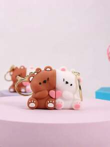 2 件/套情侣钥匙扣系列，卡通人物背包挂饰，毛绒磁铁挂链，汽车钥匙链和包包吊饰，夜光小人吊坠，圣诞节，感恩节，派对，生日礼物