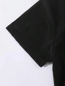 Camisa casual estampada gato boxe camiseta manga curta gola redonda 100% algodão - Multicolorido - Visão 3