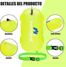 TAGNEFLOR Boya de Natación Aguas Abiertas - Flotador de Natación Salvaje,Flotador de Remolque Ligero con Bolsillo Impermeable para Teléfono |  Visibilidad Alta | Adultos/Niños - Amarillo - Ver 4