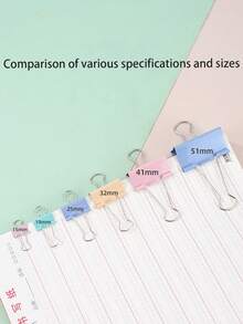 40pcs Colorful Metal Paper File Ticket Binder Clips 19mm For Home Office School File Paper Organizer - Multicolor - View 6