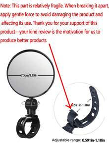 Rearview Mirror 2 PCS Bicycle Mirror Handlebar Rearview Mirror Wide Angle 360°Rotate Looking Glass Universal Cycling Bicycle Rear View Mirror For E-Bike MTB Scooter Motorcycle Road Bike Ordinary Bikes Etc. - Multicolor - View 5