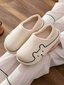 Pantuflas impermeables y térmicas para uso en exteriores en invierno, unisex. Zapatos antideslizantes sin talón para uso en interiores y en el hogar, para hombres/mujeres/jóvenes, lindos para otoño/invierno