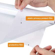 Película de Privacidad para Ventanas (45x400CM), Película Decorativa para Vidrio, Película de Vidrio Esmerilado, Privacidad de Vinilo para Ventanas, Adhesivo Estático Sin Pegamento, Resistente a los Rayos UV - 1 - Ver 10