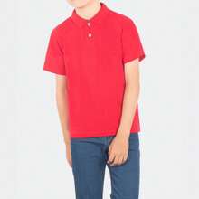Young Boys Polo Shirts - Red - View 2