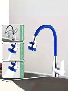 360° Swivel Flexible Kitchen Faucet - Single Handle Hot And Cold Water Mixer Tap, Polished Chrome Surface, Ceramic Valve And Base Mount, Suitable For Modern Kitchen/Bathroom - Multicolor - View 11