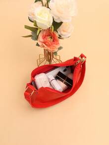 时尚休闲压花腋下包/单肩包，适合女士日常穿着 - 紅色 - 查看 7