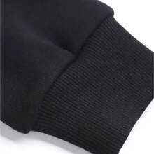 Slogan Graphic Men's Gothic Letter Hoodie - 52% 48% Blended, Black And White Contrast Pullover With White Piping And Pockets, Casual Street Style Layered In Spring And Autumn, Machine Washing, Everyday Comfort (Suitable For Fitness, Camping, And Going Out) - Men's Fashion Essentials, Gothic Letter Design, Ribbed Cuffs And Drawstrings, Loose Fittings That Are Suitable For All Seasons - Black - View 6