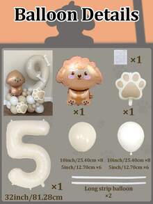 0-9 数字列气球、宠物生日装饰、狗派对装饰、用于生日派对、聚会装饰、周年纪念、节庆庆典、户外派对、场景氛围、照片装饰、派对装饰、拱门支撑套件主题气球、派对装饰、摄影道具、高品质薄膜轻质气球、庆典气球 - 彩色 - 查看 16