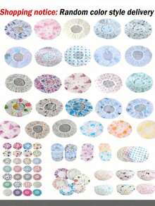 20/15/10/8/5/3/1 件花朵多色加厚浴帽，防水淋浴加厚，可重复使用洗发防水防油浴帽，烹饪或防尘，EVA 材质和弹性设计，适合女性、SPA 和美发沙龙、返校、旅行度假必需品、女士发饰 - 彩色 - 查看 12