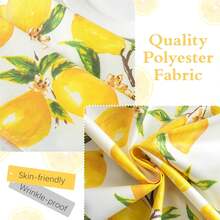 AIBIYING Lemons Table Cloth Round 140cm, Summer Spring Yellow Table Cover, Waterproof Polyester Fabric Stain Resistant Tablecloth For Kitchen Dining Table, Picnic, Indoor Outdoor Party Decoration - màu sắc - Xem 3