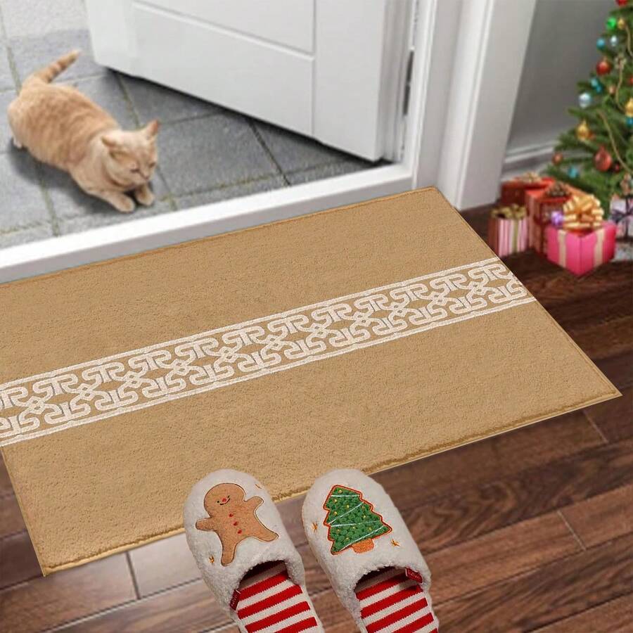 Tapis de sol, ensemble de tapis en peluche de fausse laine pour cuisine, salle de bain et entrée, tapis d'entrée résistant à l'huile et anti-salissures, tapis absorbant pour la maison, convient pour la salle de bain, la cuisine, la chambre, la buanderie et l'entrée