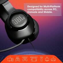 JBL Quantum 100 有线头戴式游戏耳机，拥有 Quantum SOUND 标志性音效、可拆卸麦克风、记忆海绵耳垫和轻巧设计，适用于 PC、笔记本电脑、Switch 和游戏主机。 - 藍色 - 查看 8