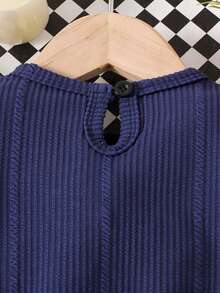 2 piezas Conjunto de niña elegante para la escuela con blusa de manga larga negra + falda a cuadros rojos y negros, ligero para primavera y otoño