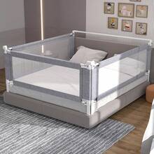 3-Piece King Size Bed Rail Toddlers - Adjustable Bed Rail Guard, Kids Safety Bed Rail King Size Bed (78.X78.X74.8-) - Grey - View 8