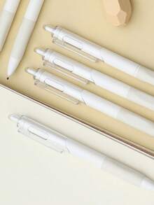 5/3/2/1 05mm Druckfüller, weißer Stifthalter, schwarze Mine (Schwarz ist die Farbe der Mine), Prüfungsstift. Internet-Berühmtheit einfacher und sehr attraktiver Druckfüller. Ein Muss zu Beginn der Schulzeit. Ein Stift, der sich reibungslos schreiben lässt. Geeignet für Büro, Studium, Notizen, Schreiben und Prüfungen, Schulsaison-Schreibwaren, Bestseller-Stift für Studenten und Büros.