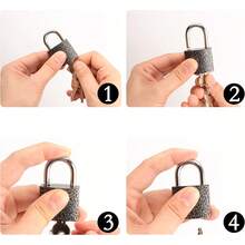 Medium-Sized Padlock With 3 Identical Keys, Suitable For Lockers, School Lockers, Toolboxes, And Gym Lockers. Color: Black. - Black - View 4