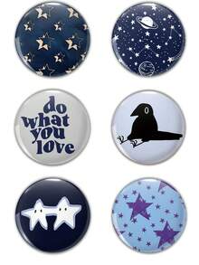 趣味图案徽章胸针，女士徽章，别针胸针，包包吊坠，时尚配饰，送给朋友、家人、老师和同学的有趣礼物 - 彩色 - 查看 10