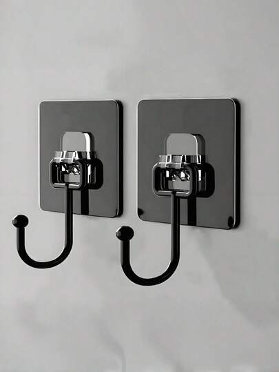 10 ganchos grandes negros, multifuncionales, adecuados para abrigos, toallas, llaves, etc. - Fáciles de usar en baños, cocinas y hogares, ganchos multifuncionales para ropa, sombreros, toallas, llaves y artículos varios, ganchos colgadores impermeables, accesorios de ganchos multifuncionales para el hogar para uso en baño, inodoro y cocina