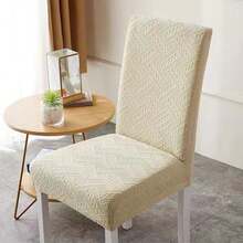 Bohemian Style Stretch Solid Chair Covers, Soft Fit Universal Desk Slipcovers, Removable Washable Anti-Dust Spandex Chair Protector Cover