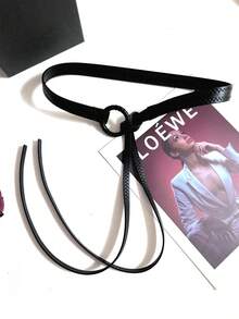 1 chiếc thắt lưng PU cổ điển phong cách Bohemian thường ngày dành cho nữ kèm khăn quàng cổ, đa năng để mặc hàng ngày, phù hợp với mọi mùa - Thắt lưng + khăn quàng cổ nữ - Xem 16