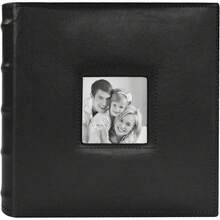 2 cubiertas de álbum de fotos, encuadernadas y cosidas a mano. Puede contener 400 fotos (200 por álbum). Tapa dura negra - 1 - Ver 6