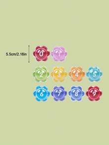 26-10pcs Baby Bath Toys, Floating Number Cognitive Toys, Flower Shaped Soft Rubber Water Play Toys, Animal Patterns, Suitable For Toddlers, Develop Grasping Ability, Promote Early Education, Let Boys And Girls Enjoy Bath Time - Multicolor - View 11