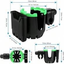 Stroller Cup Holder, Bike Cup Holder, 360 Rotatable Large Caliber Drinks Holder Stroller, Bike, Wheelchair, Walker, Black