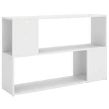 Librería Larryhot Blanca 100x24x63 cm Madera industrial, resistente y duradera, fácil de montar, estilo decorativo, adecuadA, Para guardar adornos, figuras, libros, pequeños objetos, etc. - Blanco - Ver 2