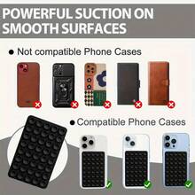 1pc, 40pcs Classic Silicone Suction Cup Double-Sided Handheld Selfie Stick And Stand, Multi-Function Sticky Phone Holder, Reusable Sticky Pad For Phone Stand Or Grip, For Selfie, Video Etc. - Easy Stick, Easy Clean, Suitable For IPhone And Android - Ideal For Shower, Video Recording And Photography Compatible With IPhone, Android Phone, Gift For Birthday, Family, Friends Phone Accessories