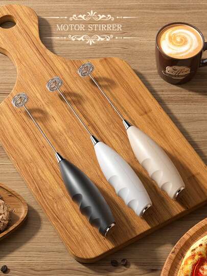 1pc Electric Milk Frother, Handheld Milk Foamer, Suitable For Daily Home Use, Time & Effort Saving, Convenient & Practical; Holiday, New Year And Christmas Gifts For Women, Coffee Lovers And Hosts/Hostesses; Practical Handheld Home Barista Kit