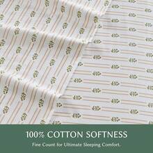 Black Sheets, Deep Pocket, 1800 Thread Count, Soft Breathable, Cute Printed Boho Farmhouse Bed Sheets, Up To 18 Inch - Brown and Green - View 3